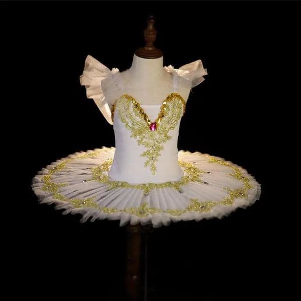 Professional Ballet Tutu Girl White Swan Lake Dance Costume Child Performance Ballerinas Pancake Tutu Kids Ballet Dress Girls 250901BJ