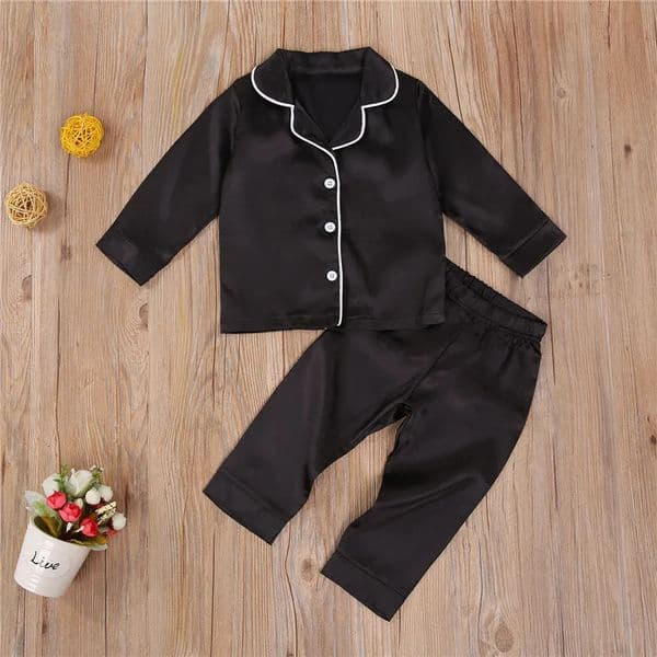17years Toddler Boys Summer Pajamas Set Infant Boy ShortLong Sleeve Pants Sleepwear For Boys Kids Casual Button Nightwear Set 250901BJ