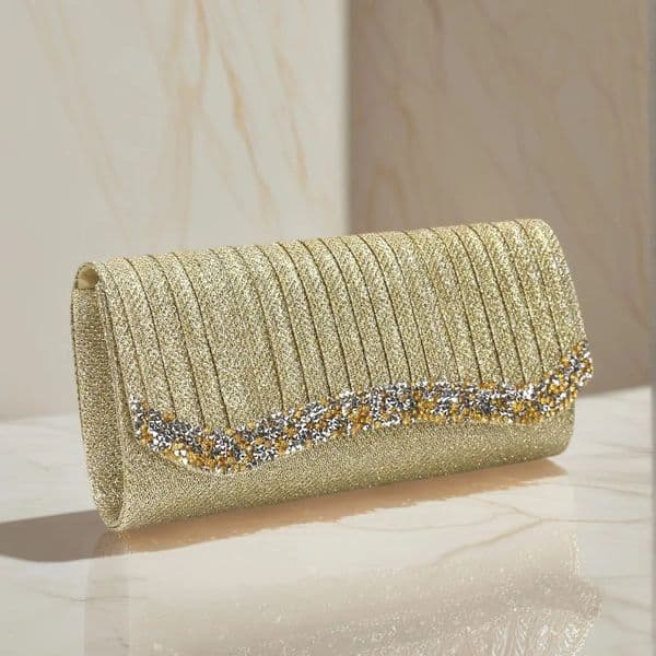Rhinestones Bling Shiny n Women Evening Bags Envelope Shaped Shoulder Chain Glitter Elegant Handbags With Purse 250901BJ