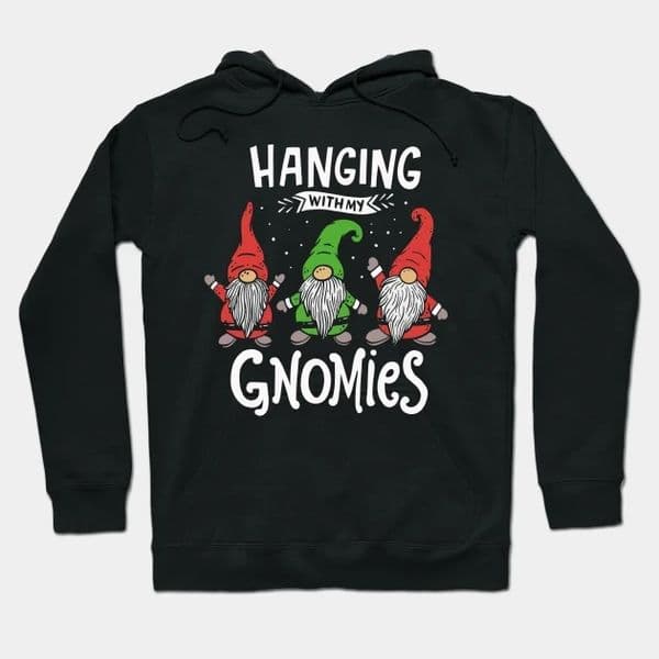 2025 European and American Three Santas Hooded Casual Printed Fleece-Lined Sweatshirts - L5223-L22