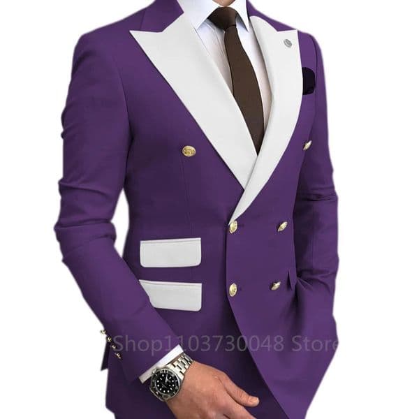 n Slim Fit 2 Piece Wedding Men Suits Solid Groom Tuxedos Formal for Prom Party Man Lapel Blazer Pants 250829BJ