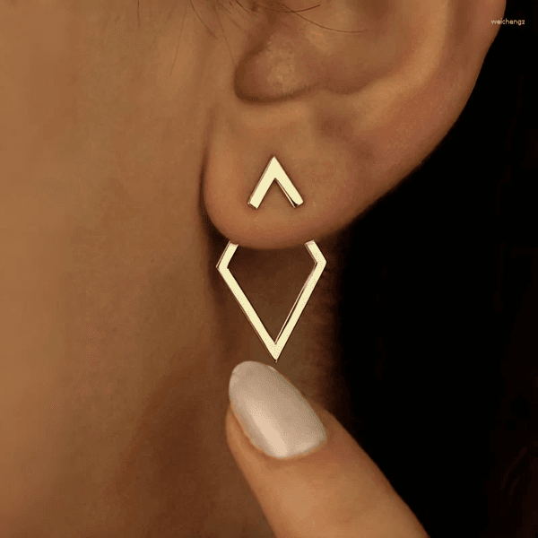Dangle Earrings Geometric Square Detachable Triangles Stud For Women Fashion Jewelry Minimalist Accessories Party Gifts