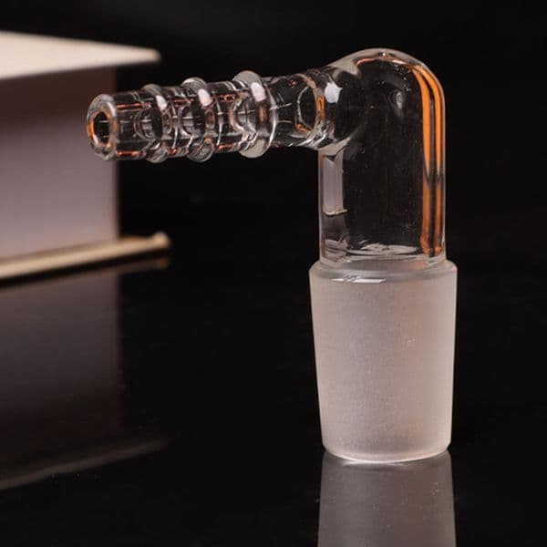 L Shape 14mm 18mm 19mm Glass Whip Adapter Smoking Accessories Female Male 90 Degree Large Hose For Water Pipe