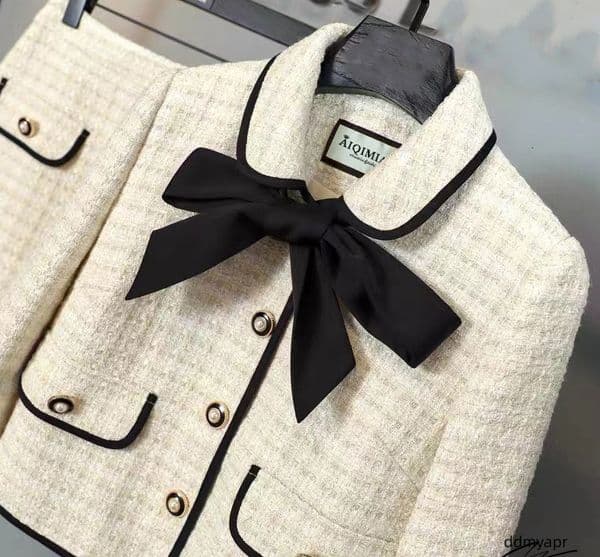 dress Two Piece Set Woman Two Piece Dress TWO PIECE OUTFIT Women Tweed Jacket And skirt Skirt Set Long Sleeve Blazer For Dropshipp Elegant