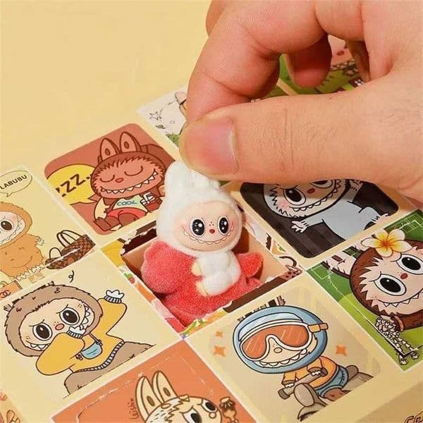 Labubu Hole Fun Childhood Stall Blind Box Student Girl Gift for Girls Boys Poke Fun Hole Fun
