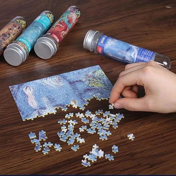 Paintings 150pc Mini Test Tube Puzzle Pieces Micro Jigsaw Tiny Challenging Children Creative Game Gifts
