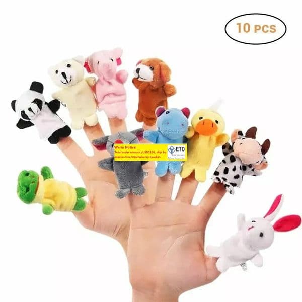 Finger Puppets Animal Puppets Games Children Storytelling Props Baby Bed Stories Helper Doll Set Soft Plush Kids Educational Toy 28 LL