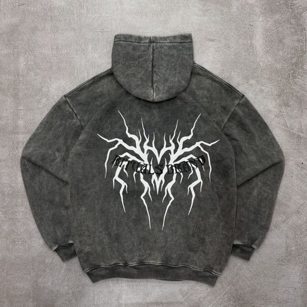 Hiphop retro washed men clothing hoodies Gothic punk streetwear pullovers fashionable casual printed loose sweatshirts w250901BJ