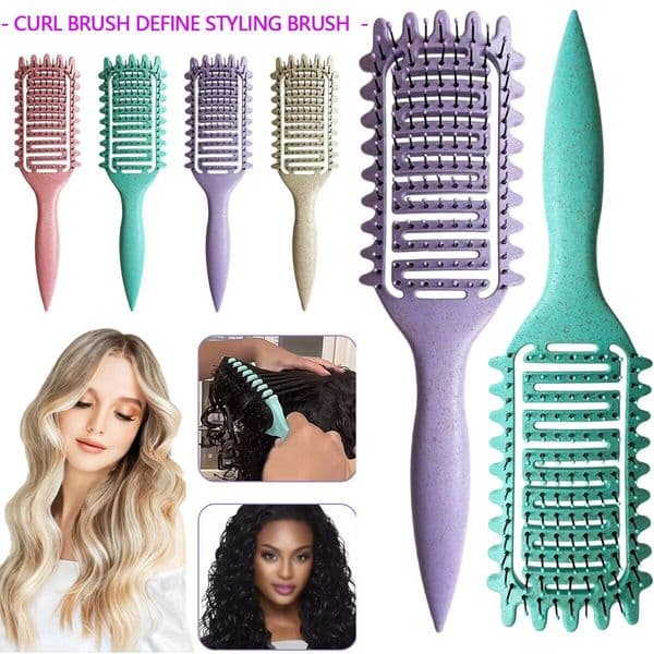 2pcs/set Tangled Hair Comb Detangling Hair Brush Massage Combs Hollow Out Wet Curly Hair Brushes Barber Comb Salon Hair Styling Tools