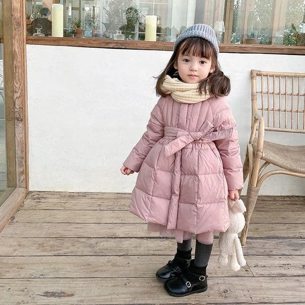 Girls down cotton jacket winter childrens Fashion clothing princess Comfortable Keep Warm mid length 250901