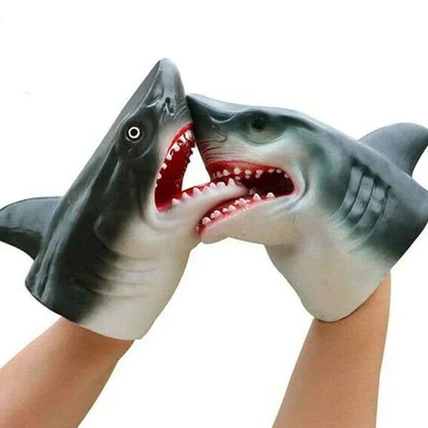 Shark Hand Puppet Simulation Animal Head Gloves Kids Toys Gift Hand Puppet Shark Figure Model For Child Scaring Gag Jokes Toy 250901BJ