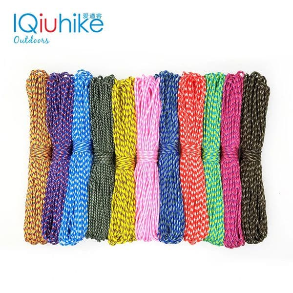 100 Colors Paracord 31meters 100FT50FT25FT Dia 2mm one stand Cores for Survival Parachute Cord Lanyard Camping Climbing Rope 250822