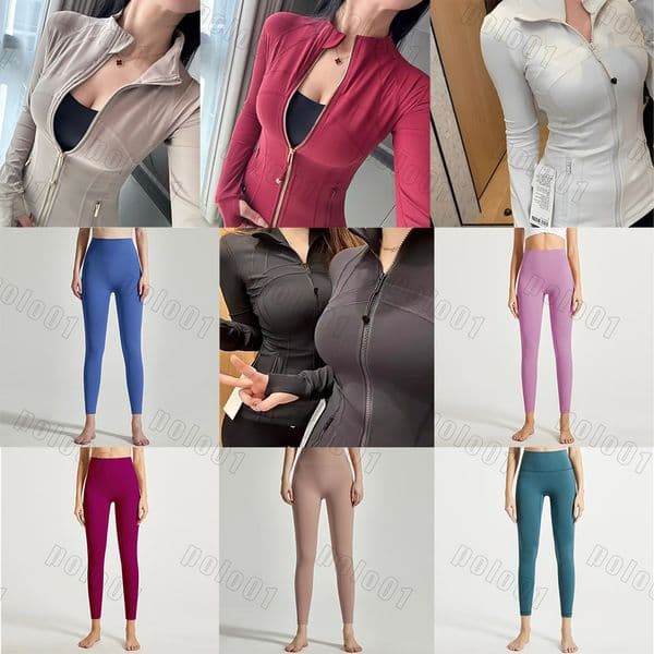 Yoga zip up Jacket women workout sport Coat Fitness Jacket Sports Quick Dry Activewear Top Solid Zip Up Sweatshirt Sportwear leggings Hot Sell Yoga clothes