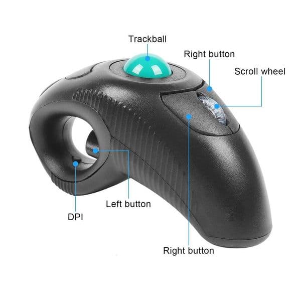G Trackball Wireless Finger Mouse Ergonomic High Precision Portable Silent Office Mice Suitable For Tablets And Laptops