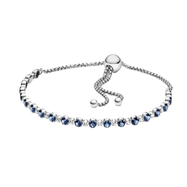 NEW Bracelet designer Bracelets For Women with box Blue Diamond bracelet High quality 925 Silver Chain luxury Jewelry wedding Christmas gift