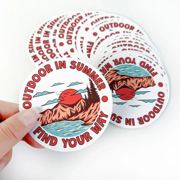 Brand Logo Sticker Waterproof Custom Packaging Adhesive UV Resistant PVC Stickers Logo Die Cut Water Bottle Logo Stickers