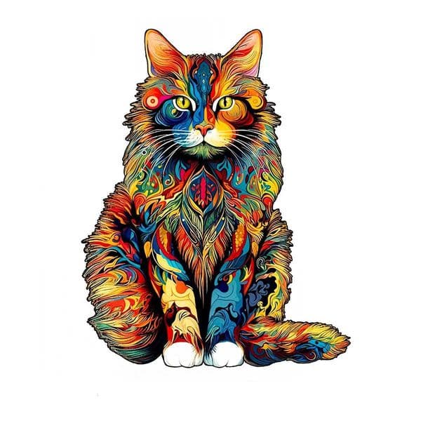 unique Cat Pattern Wooden PuzzleIrregular Animal Shapes Leisure toys The Gift for Halloween Christmas Birthday G250903