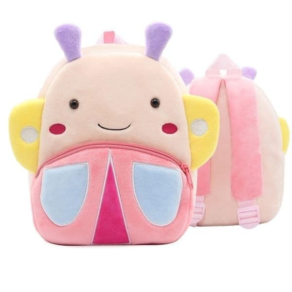 Girls School Backpack Cute Pink Butterfly Kids Plush Backpack Kindergarten School Bag250903wwBJ