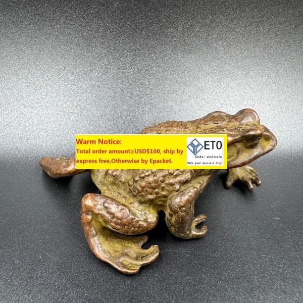 Antique copperware, miscellaneous items, pure copper antique patina, golden toad, copper toad, small frog ornaments, tea pets, small ZZ
