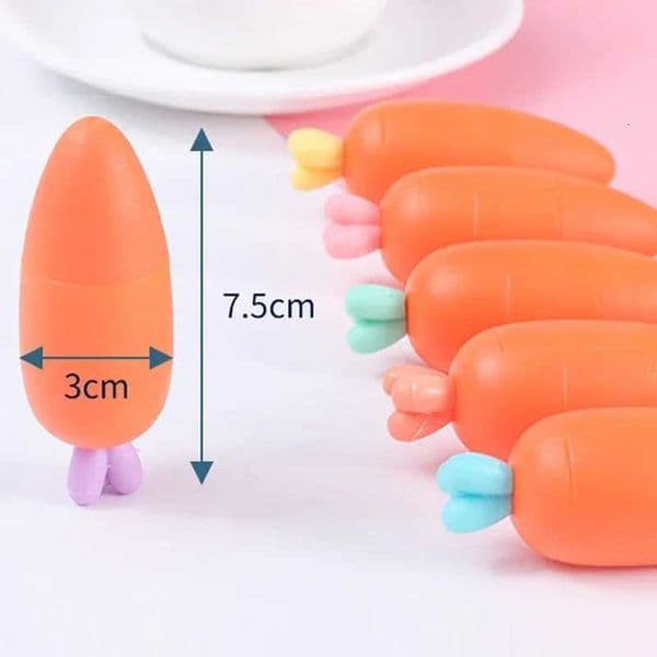 1Box Cute Cartoon Carrot Highlighters Student Portable Mini Art Painting Graffiti Marker Pens School Gifts Kawaii Stationery X250904