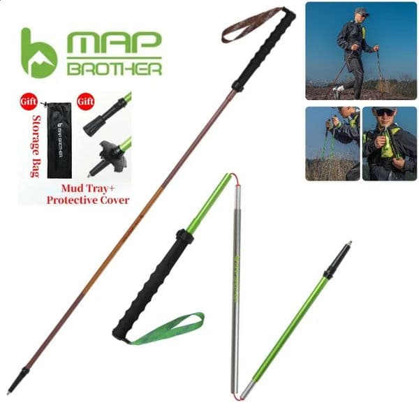 MAP BROTHER M3031 NPole Folding Quick Lock Trekking Poles Hiking Pole Race Running Outdoor Walking Stick 7075 Aluminum Alloy 250904 Z260508