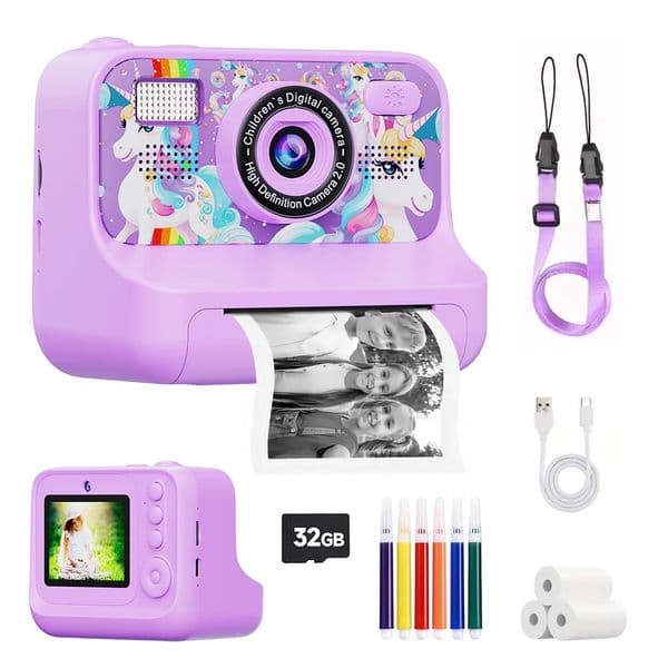 2026 New New Children Instant Digital Po Color Label Thermal Print Camera For Kids 312 Age Birthday Festive Gifts 250903 Toys Toys