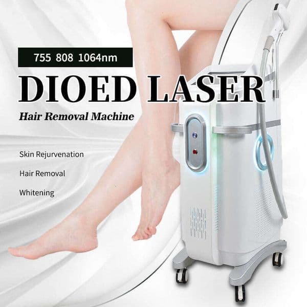 Vertical Ice Cooling System Painless Hair Removal Device Diode Laser 3 Wavelength 755Nm 808Nm 1064Nm Permanent Hair Removal Beauty Equipment