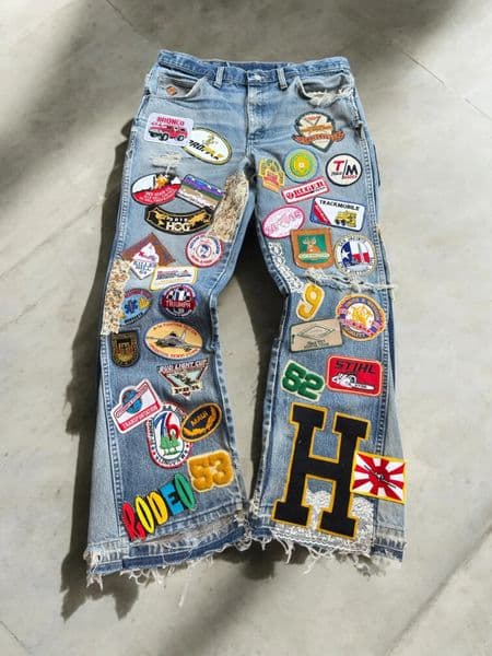 Y2K Gothic Embroidered Jeans Man Clothing Harajuku Casual Vintage Baggy Denim High Waist Wide Leg Trendy Patched Streetwear 250903BJ