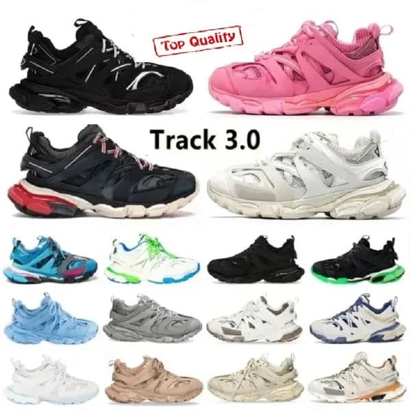 Designer shoes Casual Shoes mens shoes Track Led Sneaker Tracks 3 3.0 Platform Sneakers Luxury Paris Leather Trainer Extraordinary Outdoor Mens Trainers Size 35-46