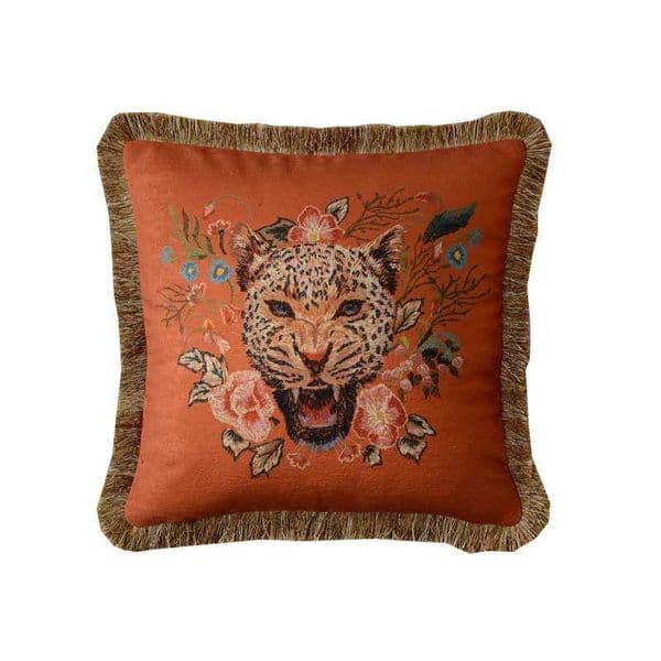 Luxury Designer Decor Leopard Flora Cases Luxury Cushion Case Retro Decorative Cover For Sofa Chair Living Room room Home Decorations New 20 6