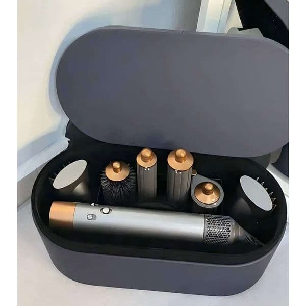Curler 7-In-1 Rotating Connection Nozzle Salon Styling Design Negative Ion Motor Constant Current Hair Dryer