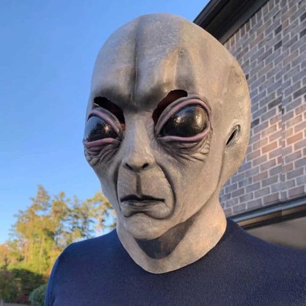 51 Area UFO Alien Skull Mask Cosplay Horror Big Eyes Latex Masks Helmet Halloween Carvinal Purim Party Costume PropsXJ250905