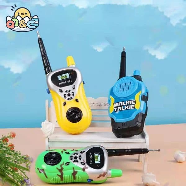 2 PCS 50M Toy Walkie Talkies Mini Portable Kids Electronic Spy Handheld TwoWay Radio Children Outdoor Interphone Toy For Kids 250904BJ