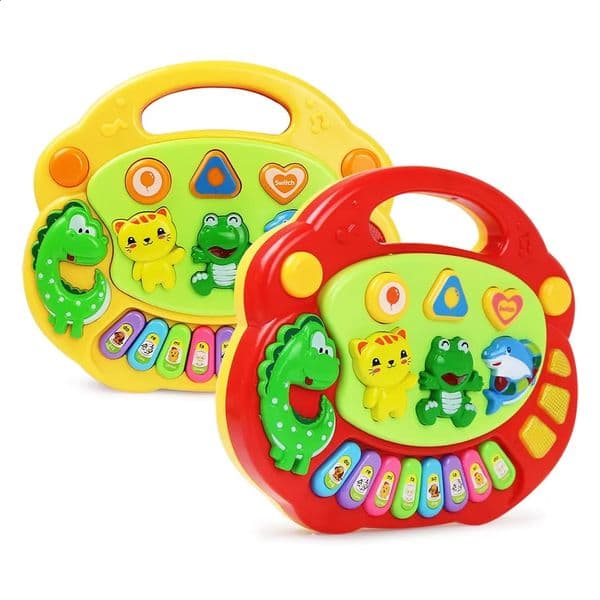 Kids Cartoon Piano Keyboard Game with Flashing Light Music Animal Sounds Baby Instrument Music Toys Educational Toys Kids Gifts 250904BJ