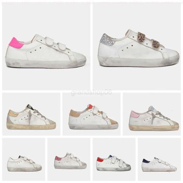 Children's Shoes Selling New Kids Shoe Italy Brand Golden Infant Childrens Super Star Sneakers Sequin Classic White Do-Old Dirty Toddler Child Designer Boys Girls