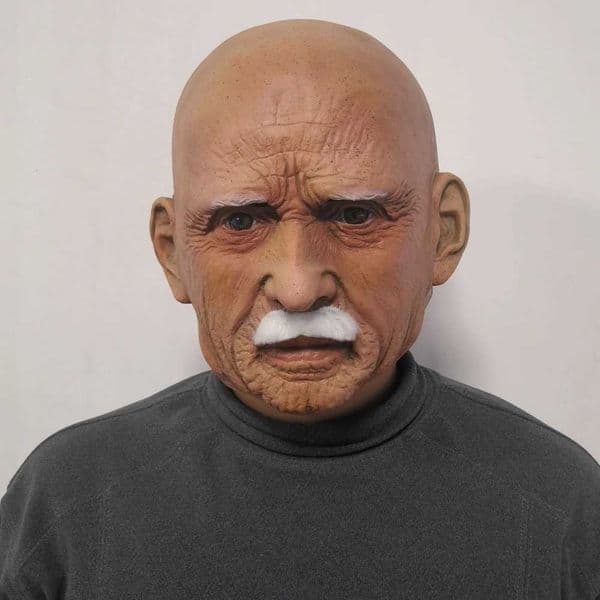 Elderly Old Man Mask Wrinkle Face Full Head Mask Grandpa Latex Mask Devil Novelty Supplies Halloween Party Cosplay PropsXJ250905