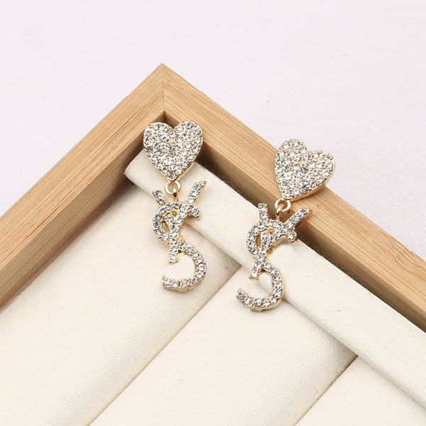 Designer Earring Gold Plated Heart Earrings Designer for Women Jewelry Accessories Loves Gift 20 Style