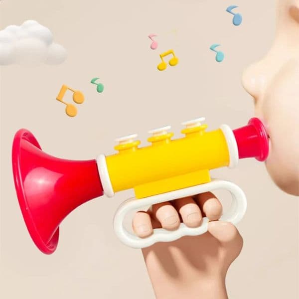 1PC Mini Baby Trumpet Toys Children Early Montessori Educational Toy Colorful Musical Instruments Games for Kids Gifts Horn Toy 250904BJ
