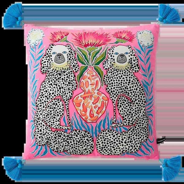 Velvet Luxury Soft Cushion Cover Horse Print Flower Square case Shell Home Sofa Bed Couch Decoration Pink Vintage Animal 2 Y250906