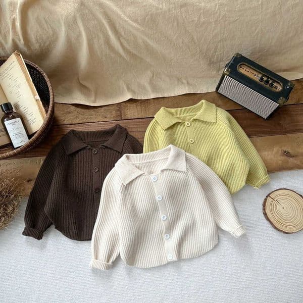 Korean Children Clothing 2025 Spring and Autumn New Versatile for Boys and Girls Knitted Cardigan Children Stylish Sweater X250906