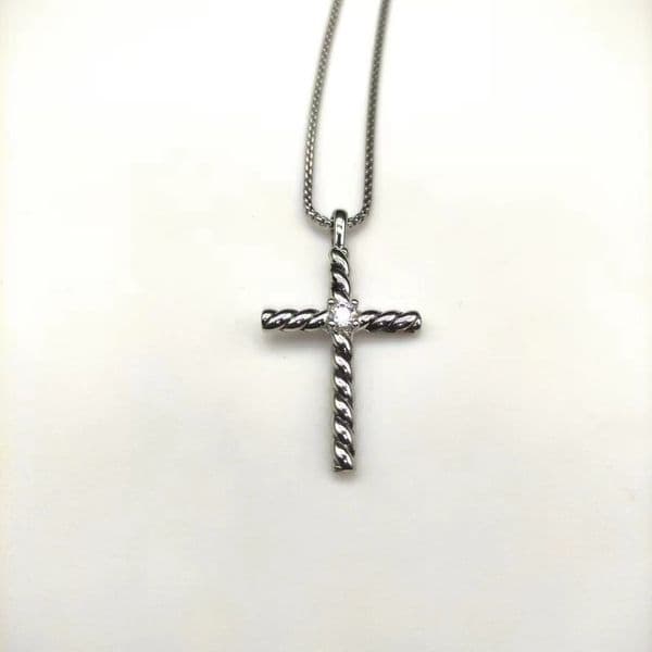 DY necklace new small size X with diamond cross in the middle necklace fashionable temperament trend retro luxury jewelry gift daily wear date wear formal wear