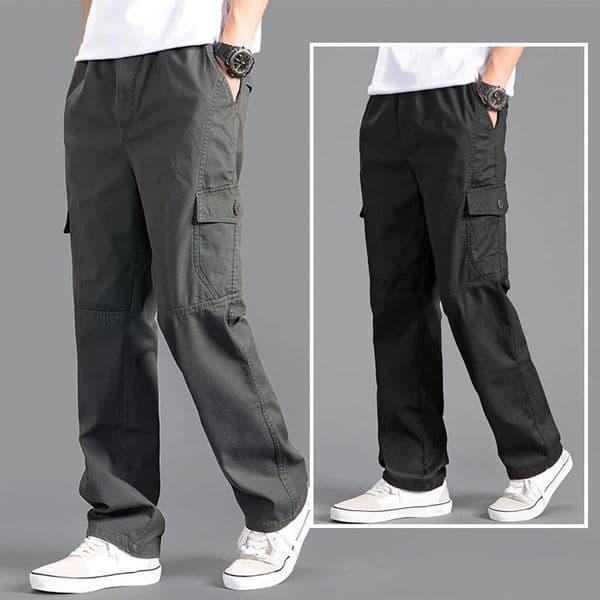Cargo Pants Mens Loose Straight Pants Plus Size Clothing Work Wear Korean Japanese Joggers Homme Sports Cotton Casual Trousers250905BJ