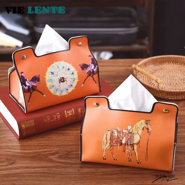 ddmyearth Leather Tissue Box European Retro Style Waterproof Napkin Holder Bathroom Car Living Room Coffee Table Universal Storage 250711 ddmyearth ddmyearth
