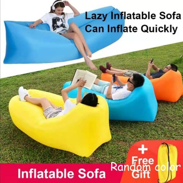 Lounge Sleep Bag Lazy Inflatable Beanbag Sofa Chair, Living Room Bean Bag Cushion, Outdoor Self Inflated Beanbag Furniture toys