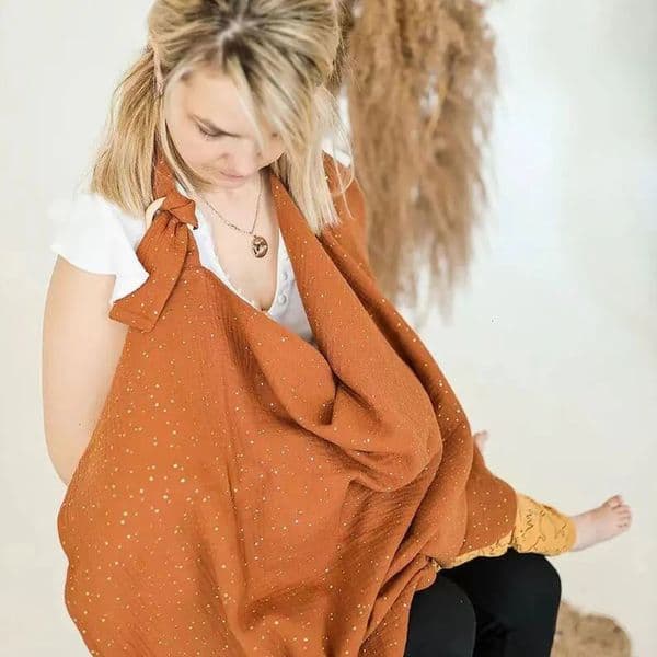 Cotton Muslin Nursing Covers For born Baby Swaddle Blankets Cute Outgoing Breastfeeding Shawl Towel Soft Sleeping Blanket 250906BJ