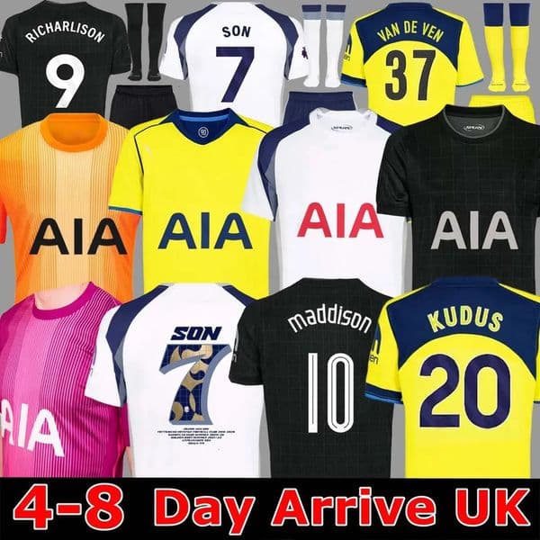 Football shirt kit kids tottenhamjersey 25 26 Season tottenham jersey 25 26 TEL SOLANKE SON KUDUS MADDISON KULUSEVSKI RICHARLISON ROMERO VAN DE VEN Soccer Jerseys