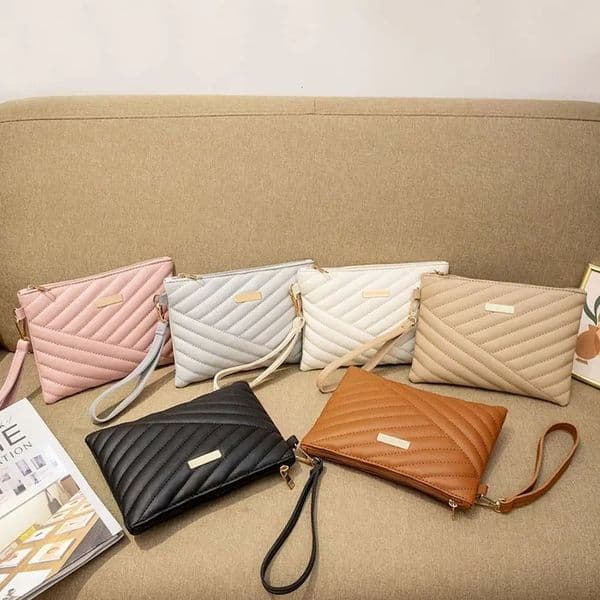 Women Wristlet Bag Stylish Women Leather Envelope Bag Shopping Traveling Portable Small Purse Clutch Wallet 250903
