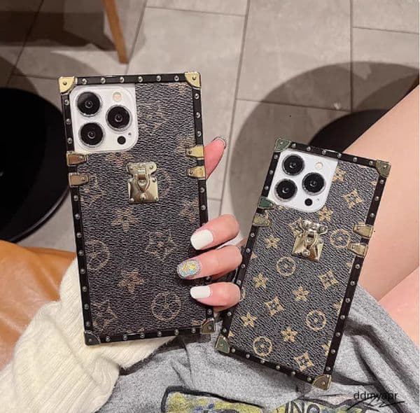 Leather Phone Case for iPhone Android Full Protection Unisex Square Bumper European and American Style Fashion Anti-Scratch 250712 thumbnail 2