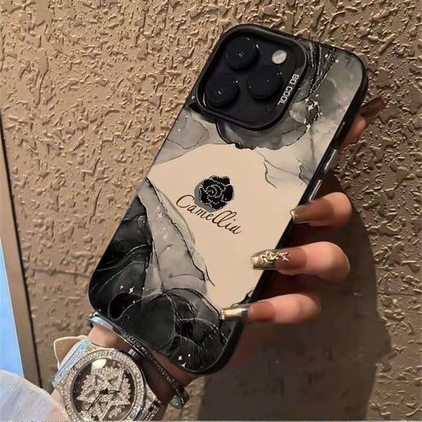2026 New New Dhgargets Gradient Camellia outdoor Suitable Outdoor For Apple 15 Pro Max Phone Case Iphone 17 Premium 16 Plus 14 Flower Free Shipping Shipping