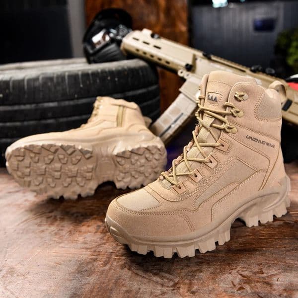 Men High Top Boots Climbing Hiking Shoes Mens Desert Waterproof Work Safety Shoes Ankle Men Outdoor Boots Zapatos Hombre Sneaker250906BJ